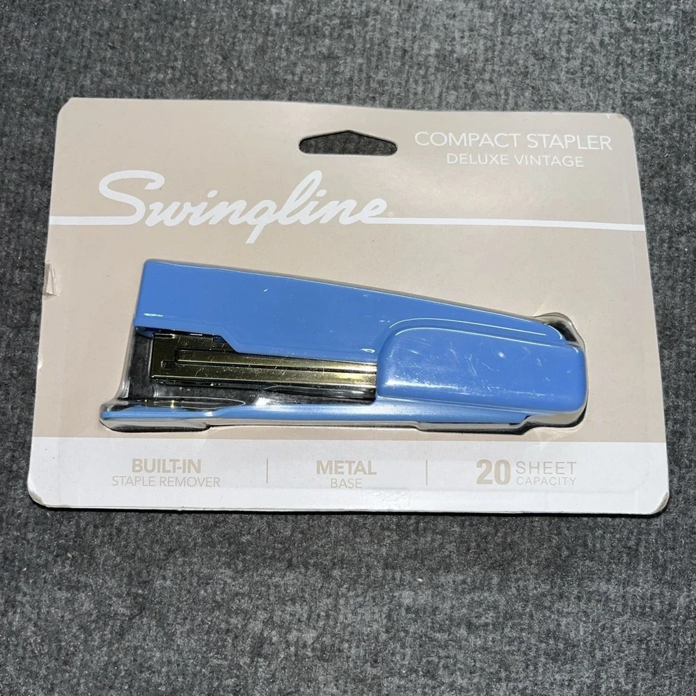 Swing line compact stapler‎ deluxe vintage blue sheet capacity